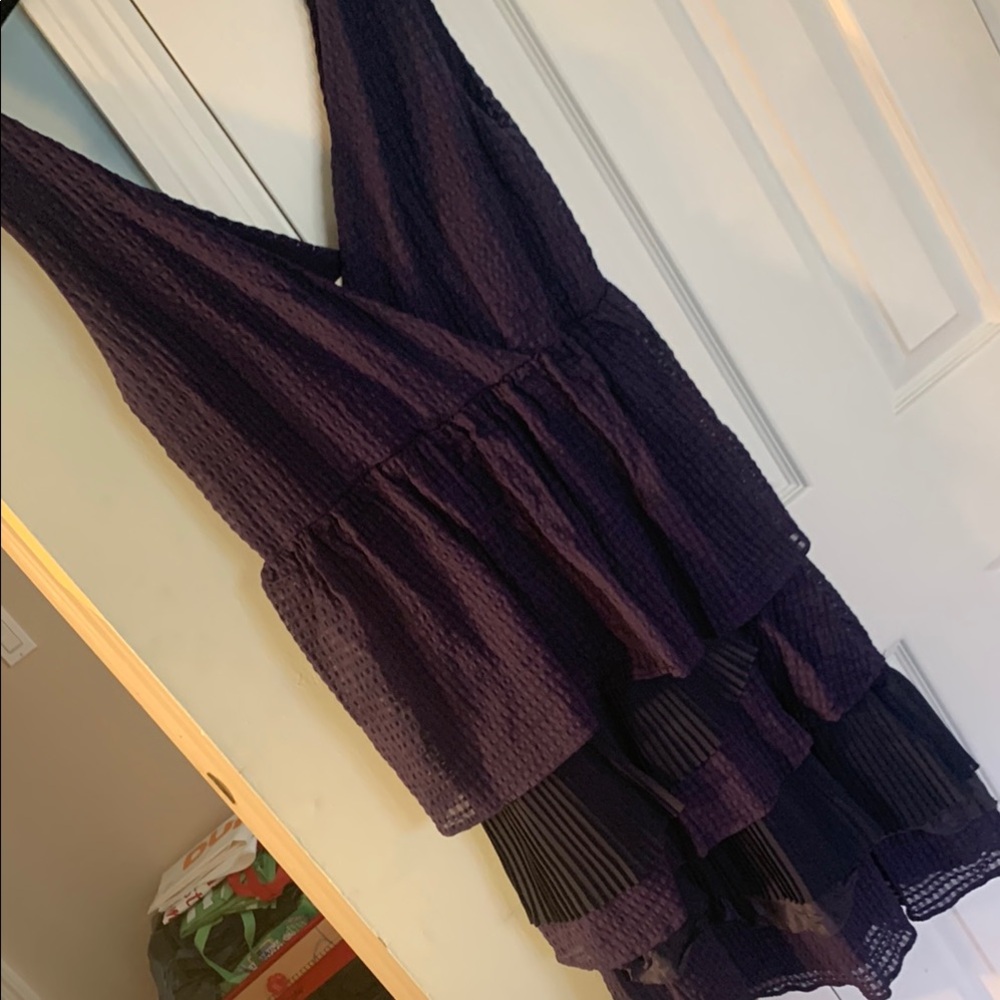 RIC RAC Purple Sleeveless Dress. Multilayered. Lined size L